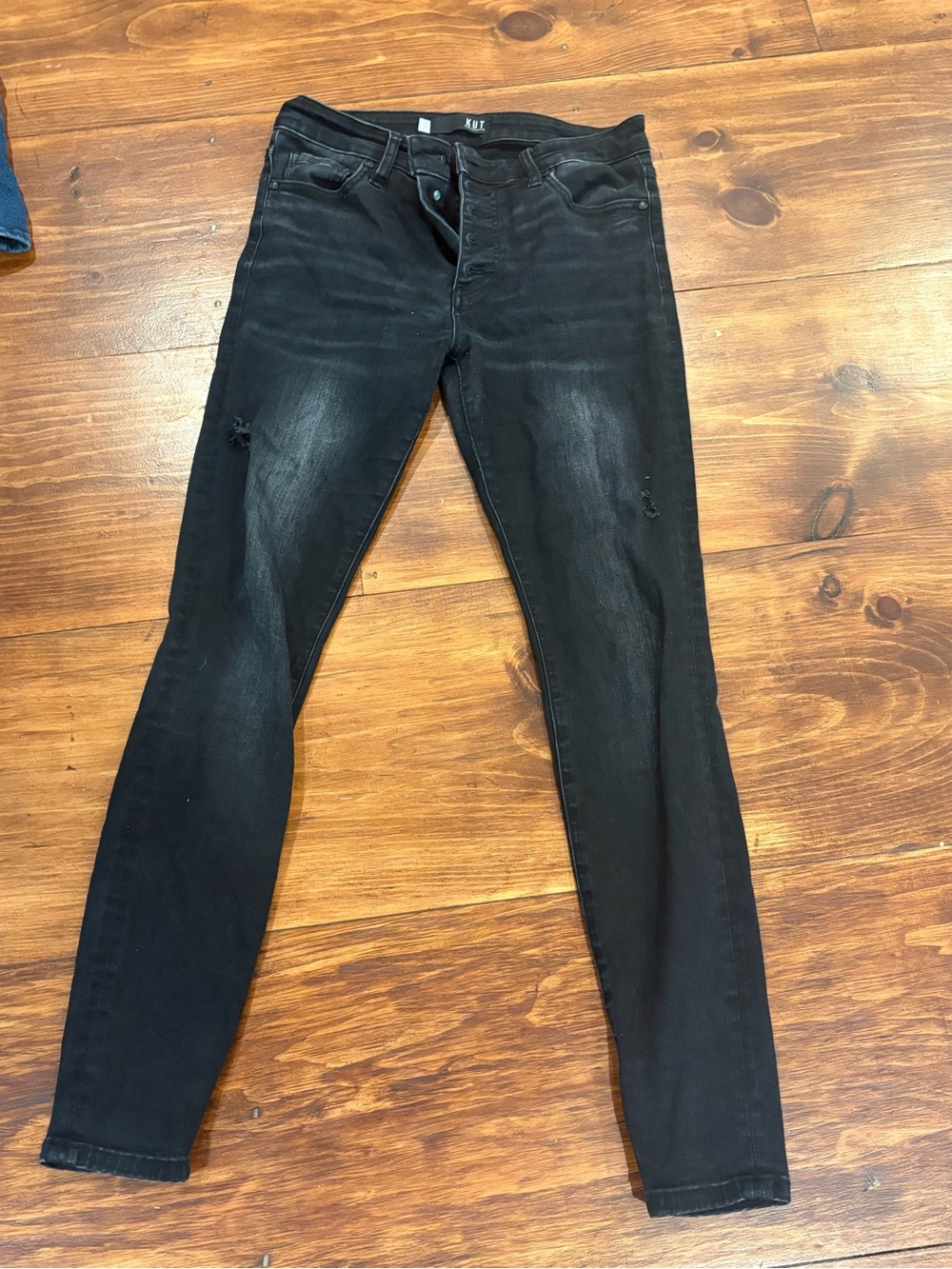 Black Slim Fit Distressed Jeans